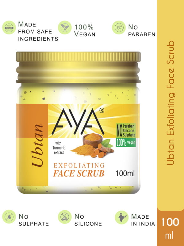 AYA Ubtan Exfoliating Face Scrub, 100 ml | No Paraben, No Silicone, No Sulphate |