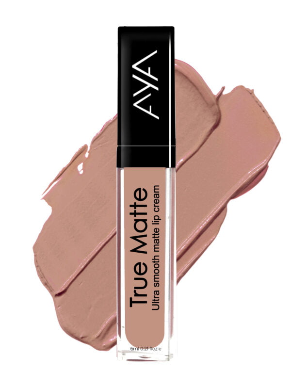 AYA True Matte Liquid Lipstick, Ultra Smooth Matte Lip Cream, 03 Brown Nude, 6ml