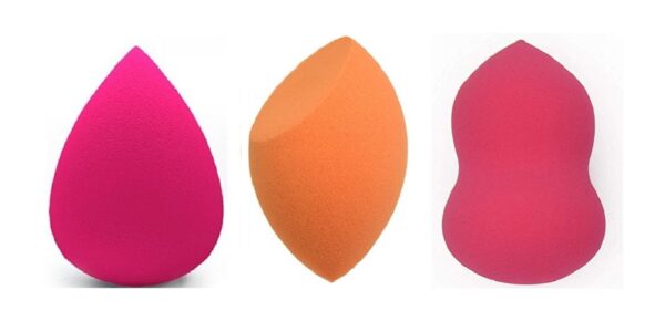 AY Makeup Brush Set of 5 and 3 Makeup Sponge Puff (Colour May Vary) - Image 2