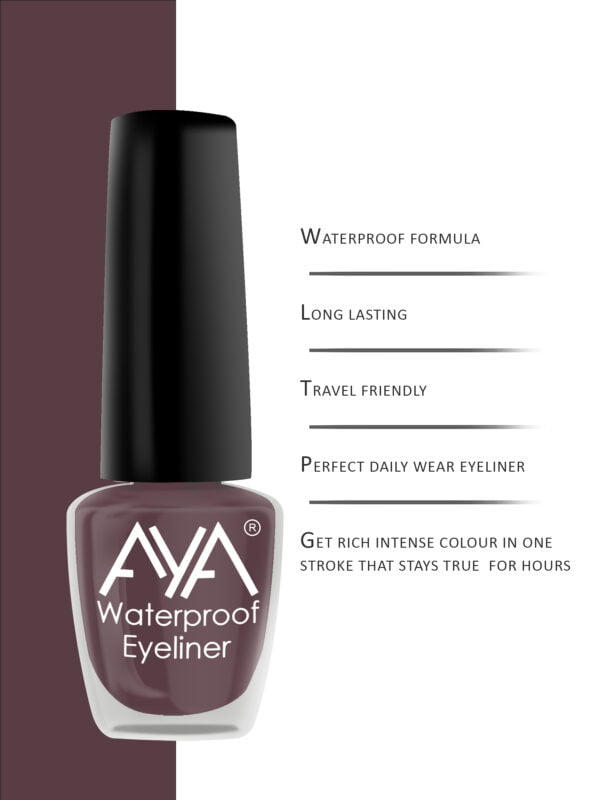 AYA 24 Hrs Long Lasting & Waterproof Eyeliner, Metallic Brown (5 ml) - Image 2