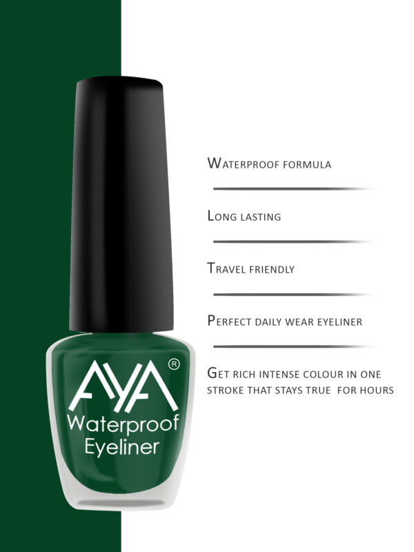 AYA 24 Hrs Long Lasting & Waterproof Eyeliner, Metallic Green (5 ml) - Image 2