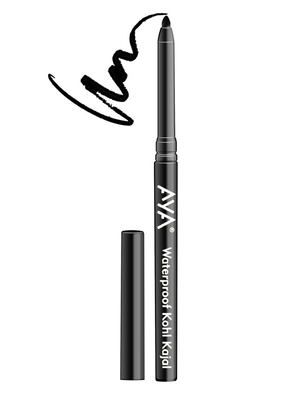 AYA Waterproof Kohl Kajal, Jet Black, Set of 2 (0.28 g + 0.28 g) - Image 2