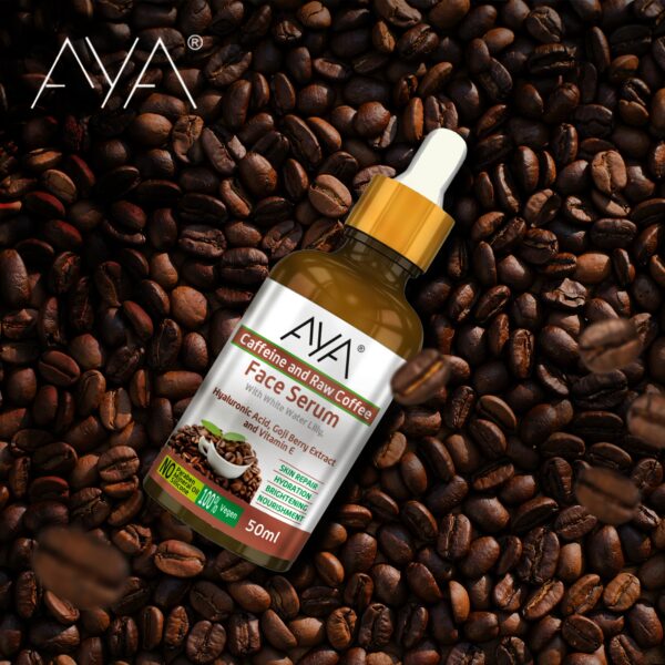 AYA Caffeine and Coffee Face Serum (50 ml) | For Skin Repair, Hydration, Brightening and Nourishment | No Paraben, No Silicone, No Mineral Oil | - Image 2