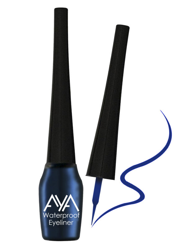 AYA Waterproof Liquid Eyeliner, Blue + Jet black Waterproof Kohl Kajal - Image 2