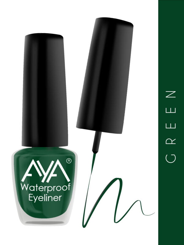 AYA 24 Hrs Long Lasting & Waterproof Eyeliner, Set of 2 Metallic Green and Metallic Blue - Image 3