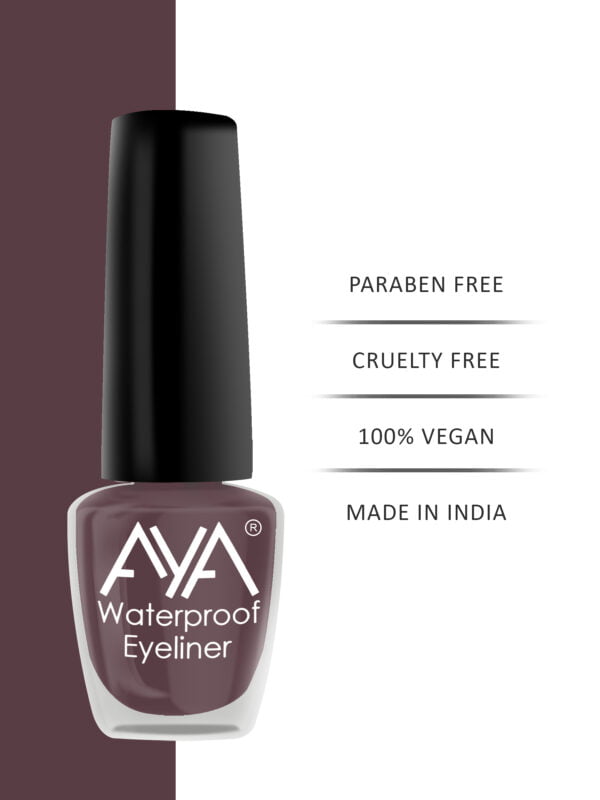 AYA 24 Hrs Long Lasting & Waterproof Eyeliner, Metallic Brown (5 ml) - Image 3