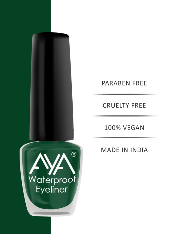 AYA 24 Hrs Long Lasting & Waterproof Eyeliner, Metallic Green (5 ml) - Image 3