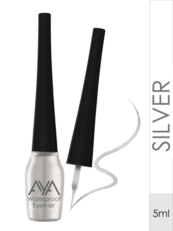 AYA Waterproof Eyeliner, Set of 2 (Brown and Silver) - Image 3