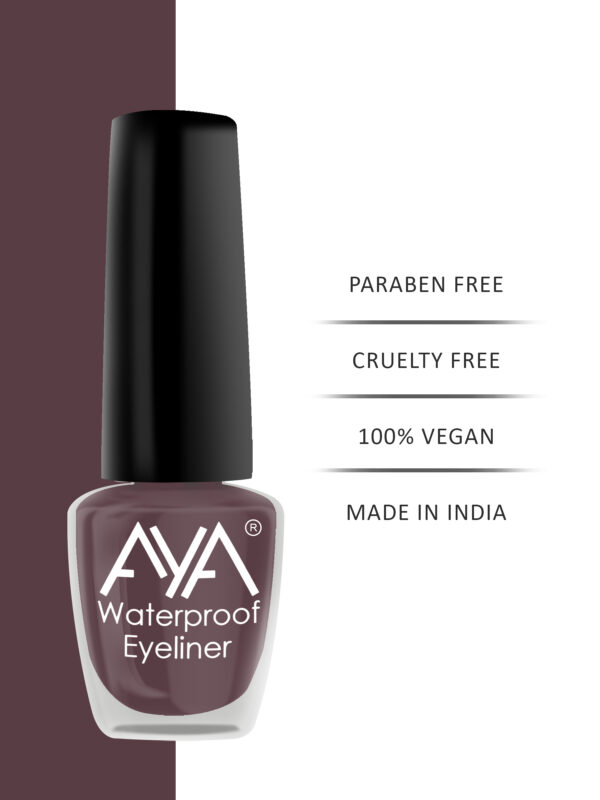 AYA 24 Hrs Long Lasting & Waterproof Eyeliner, Matte Brown (5 ml) - Image 2