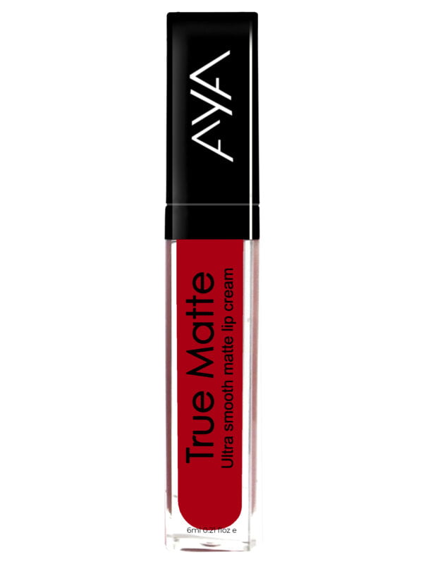 AYA True Matte Liquid Lipstick, Ultra Smooth Matte Lip Cream, 02 Blood Red, 6ml - Image 3