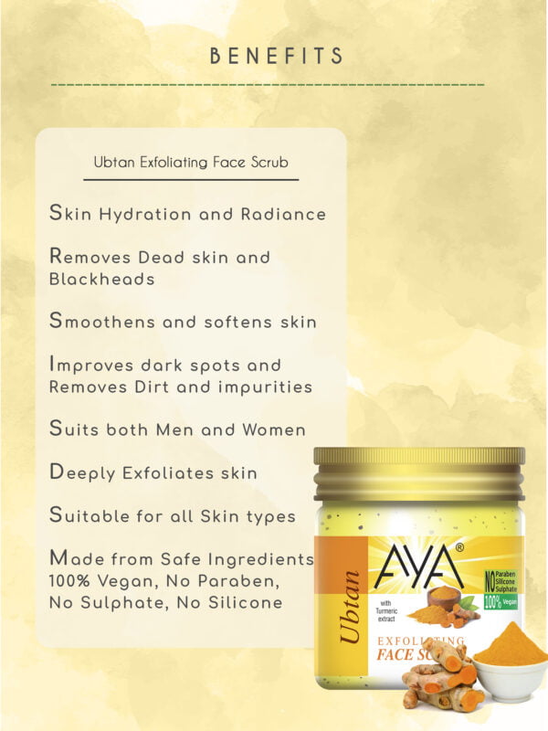 AYA Ubtan Exfoliating Face Scrub, 100 ml | No Paraben, No Silicone, No Sulphate | - Image 4