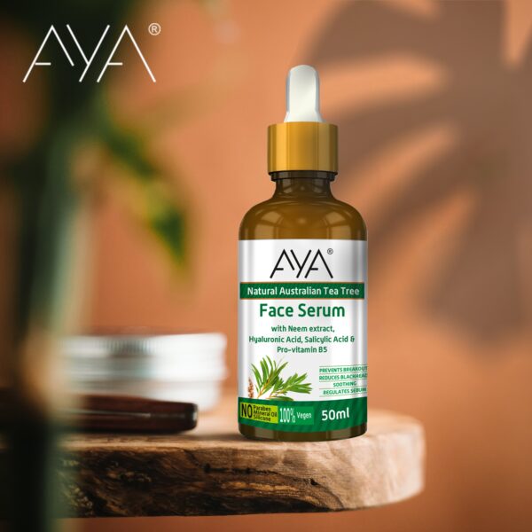 AYA Australian Tea Tree Face Serum (50 ml) | Prevents Break outs, Reduce Blackheads and Soothing | No Paraben, No Silicone, No Mineral Oil. - Image 4