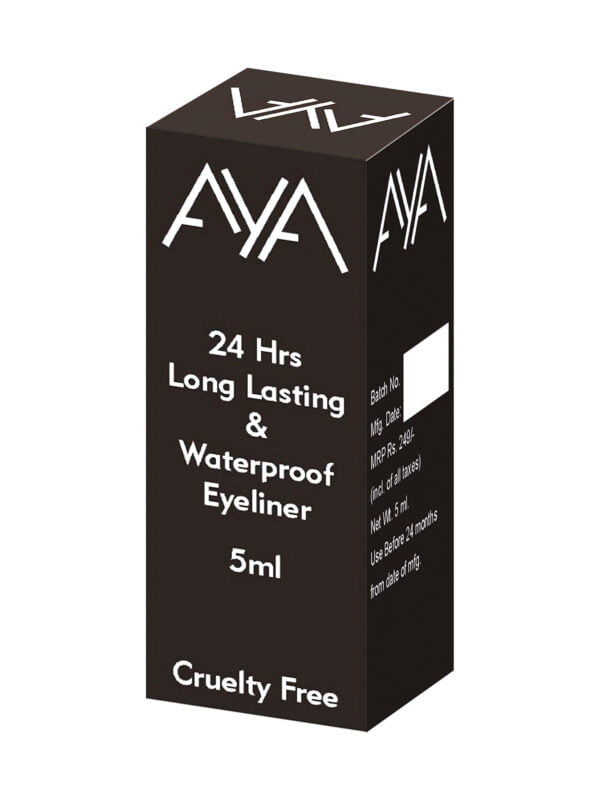 AYA 24 Hrs Long Lasting & Waterproof Eyeliner, Black (5 ml) - Image 4