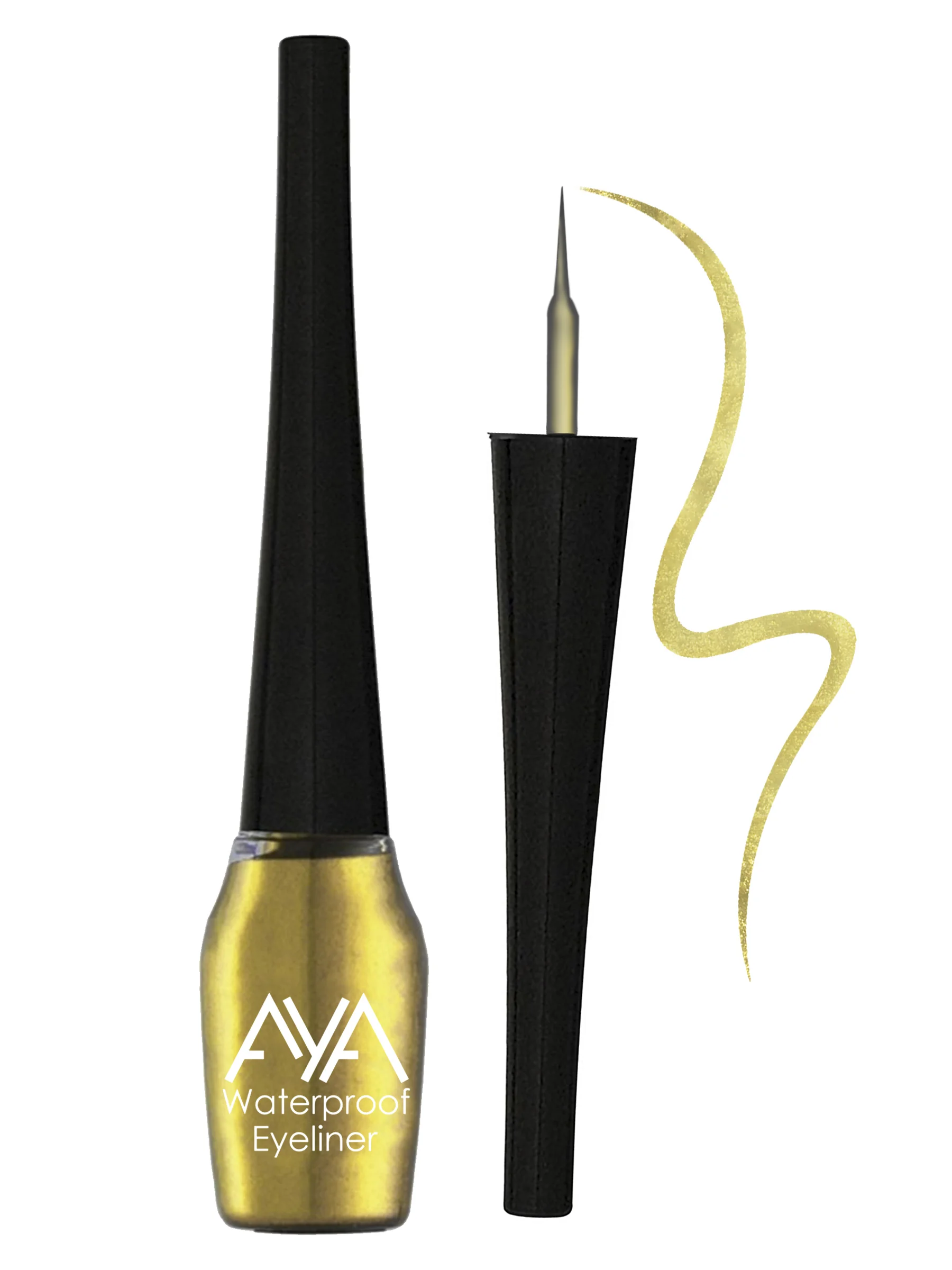 AYA Waterproof Eyeliner, Set of 3 (Golden, Silver, Black) - Image 4