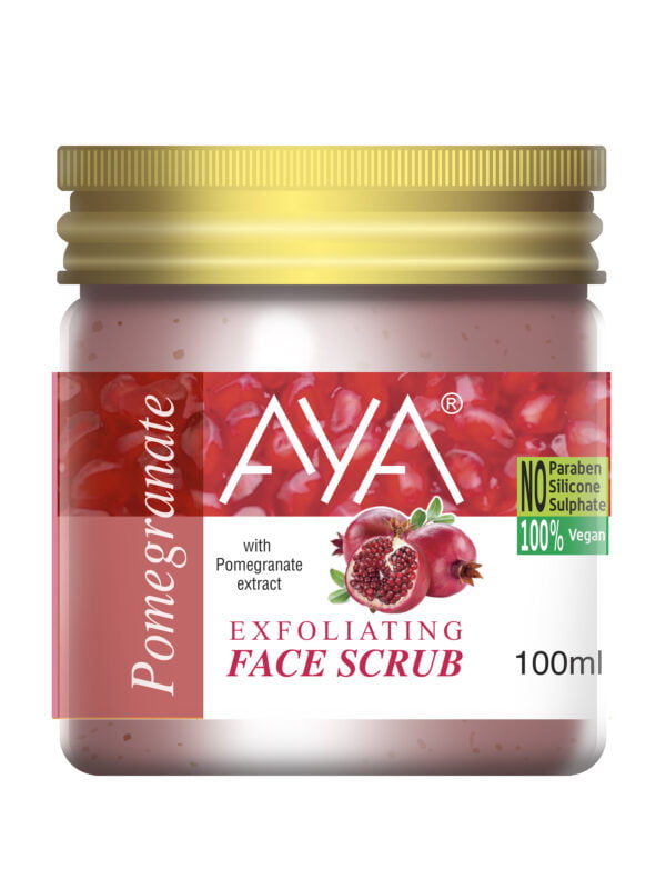 AYA Pomegranate Exfoliating Face Scrub, 100 ml | No Paraben, No Silicone, No Sulphate. - Image 5