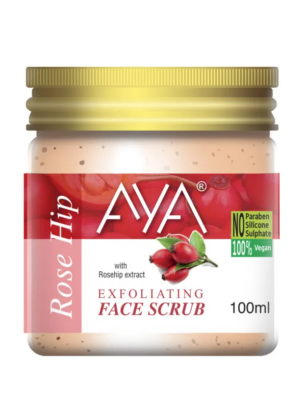 AYA Rosehip Exfoliating Face Scrub, 100 ml | No Paraben, No Silicone, No Sulphate | - Image 5