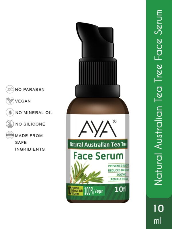 AYA Australian Tea Tree Face Serum (10 ml) | Prevents Break outs, Reduce Blackheads and Soothing | No Paraben, No Silicone, No Mineral Oil. - Image 5