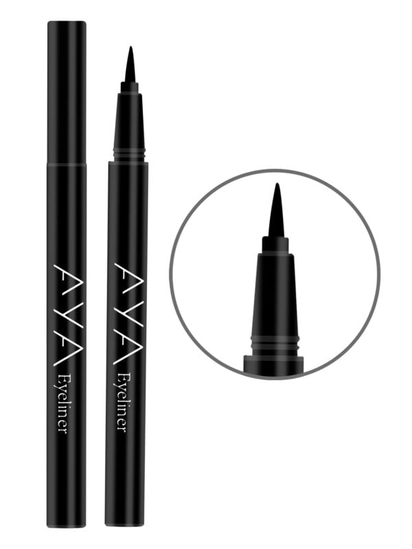 AYA Waterproof Long Lasting Eyeliner, Black, 2ml - Image 8