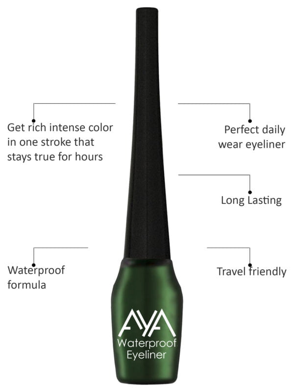 AYA Waterproof Eyeliner, Set of 2 (Green and White) - Image 6