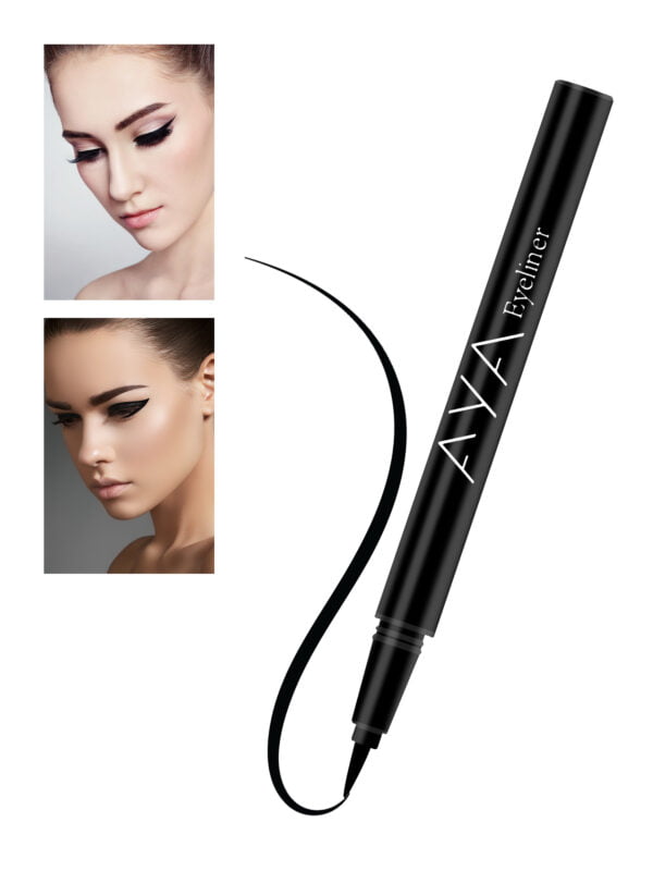 AYA Waterproof Long Lasting Eyeliner, Black, 2ml - Image 5