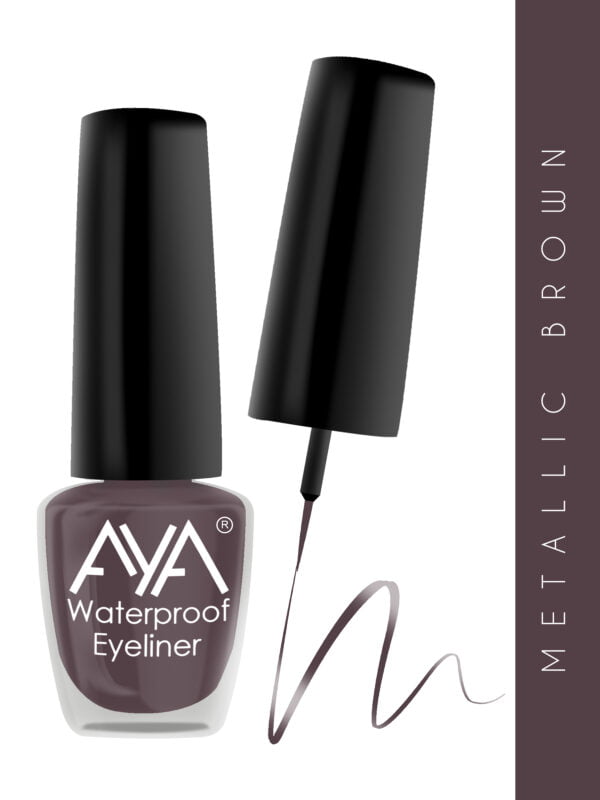 AYA 24 Hrs Long Lasting & Waterproof Eyeliner, Metallic Brown (5 ml) - Image 6