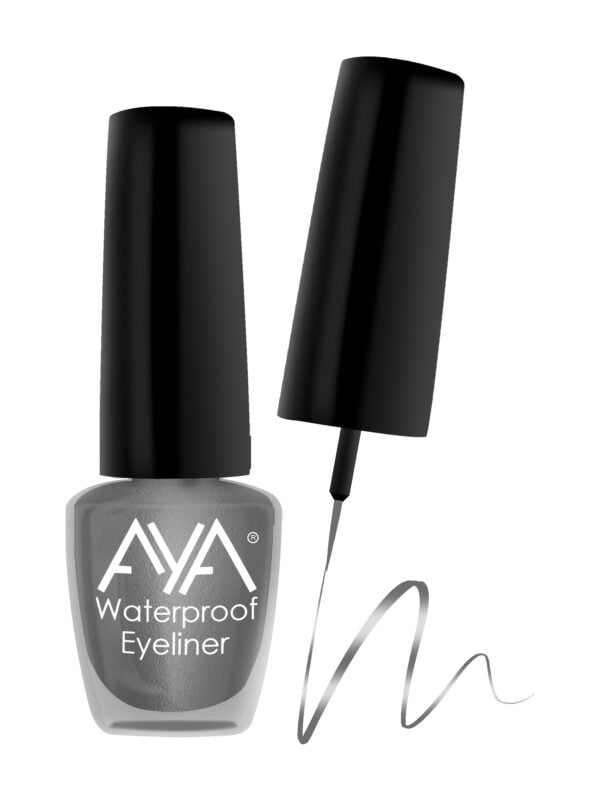 AYA 24 Hrs Long Lasting & Waterproof Eyeliner, Metallic Grey (5 ml) - Image 2