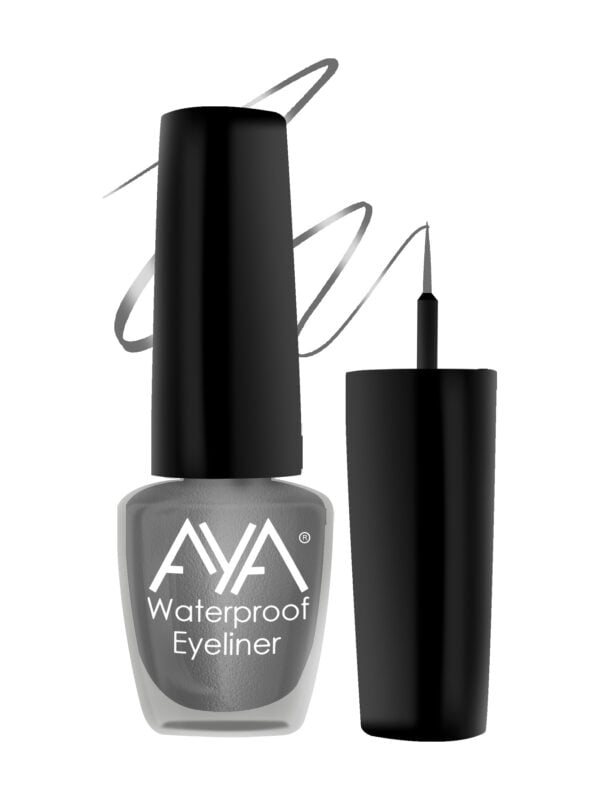 AYA 24 Hrs Long Lasting & Waterproof Eyeliner, Metallic Grey (5 ml) - Image 3