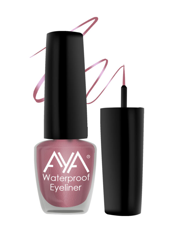 AYA 24 Hrs Long Lasting & Waterproof Eyeliner, Metallic Pink (5 ml) - Image 3