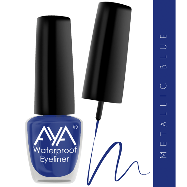 AYA 24 Hrs Long Lasting & Waterproof Eyeliner, Metallic Blue (5 ml)