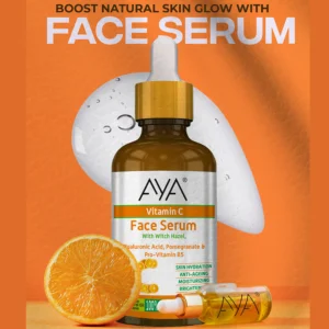 AYA Vitamin C Face Serum (50 ml) | For Skin Hydration, Anti-Ageing, Moisturizing and Brightening | No Paraben, No Silicone, No Mineral Oil |