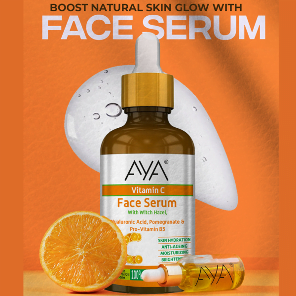 AYA Vitamin C Face Serum (50 ml) | For Skin Hydration, Anti-Ageing, Moisturizing and Brightening | No Paraben, No Silicone, No Mineral Oil |