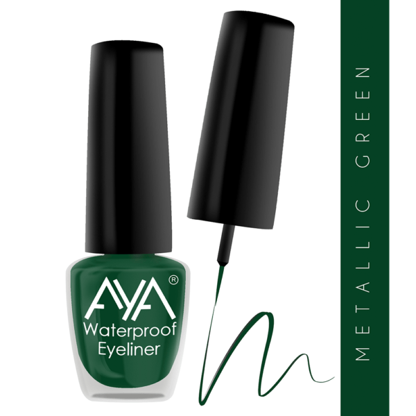 AYA 24 Hrs Long Lasting & Waterproof Eyeliner, Metallic Green (5 ml)