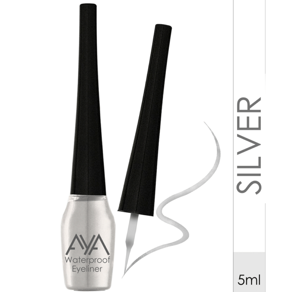 AYA Waterproof Eyeliner, Silver (5 ml)