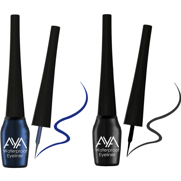 AYA Waterproof Eyeliner, Set of 2 (Black and Blue)