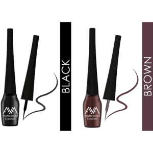 AYA Waterproof Eyeliner, Set of 2 (Black and Brown)