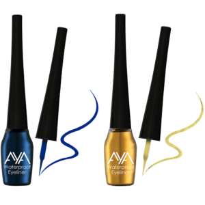 AYA Waterproof Eyeliner, Set of 2 (Blue and Golden)