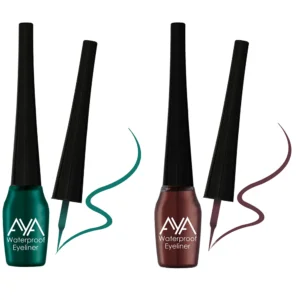 AYA Waterproof Eyeliner, Set of 2 (Green and Brown)