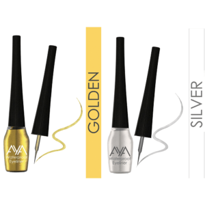 AYA Waterproof Eyeliner, Set of 2 (Silver and Golden)