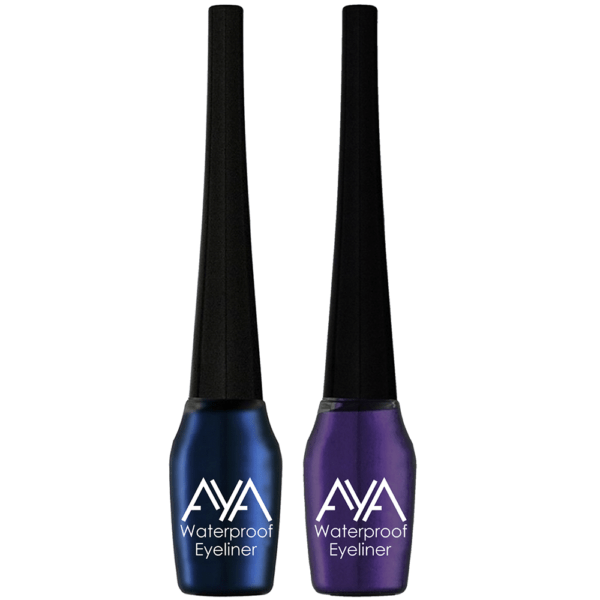 AYA Waterproof Eyeliner, Set of 2 (Blue and Purple)