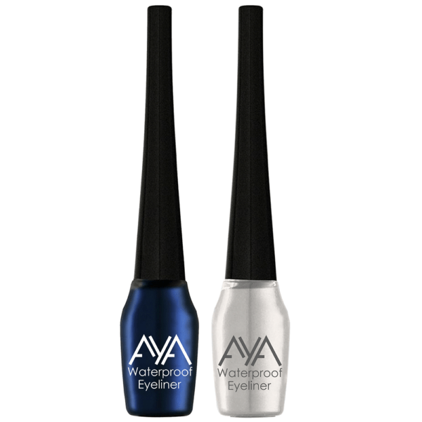 AYA Waterproof Eyeliner, Set of 2 (Blue and White)