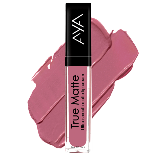 AYA True Matte Liquid Lipstick, Ultra Smooth Matte Lip Cream, 01 Pink, 6ml