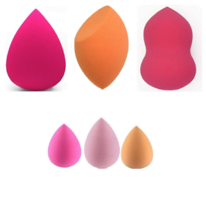AY Makeup Sponge Puff (Set of 6, Color May Vary), 3 Large and 3 Mini