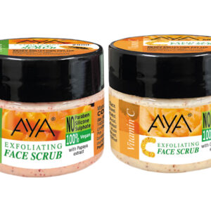 AYA Papaya, Vitamin-C Exfoliating Face Scrub, 25ml+25ml | No Paraben, No Silicone, No Sulphate-Pack of 2
