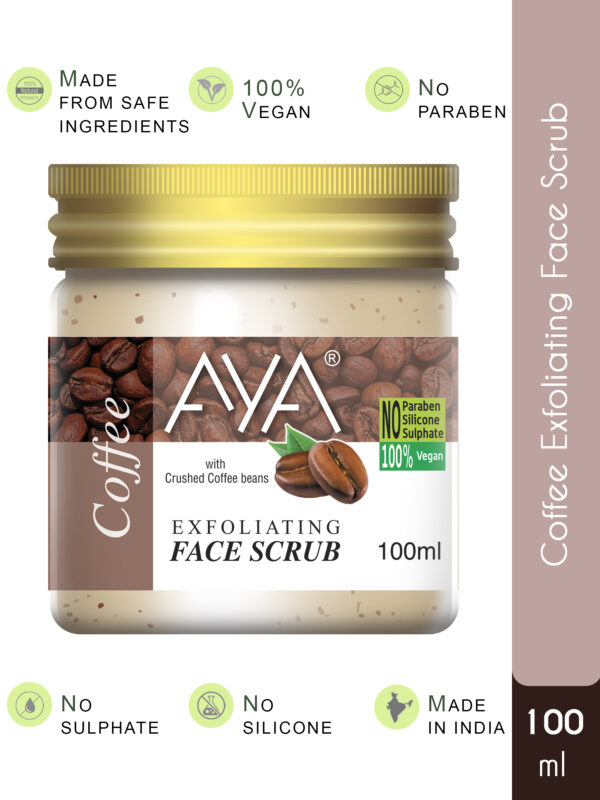 AYA Skincare Combo Pack Of 3, Multipurpose Aloe Vera Gel 300ml, Coffee Scrub 100ml, Coffee Serum 10ml | No Paraben, No Silicone, No Sulphate | - Image 4