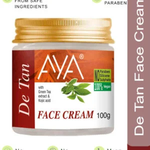 AYA Detan Face Cream, 100 g | No Paraben, No Silicone, No Sulphate |