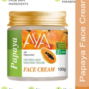AYA Papaya Face Cream, 100 g | No Paraben, No Silicone, No Sulphate |