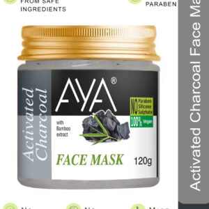 AYA Activated Charcoal Face Mask, 120 g | No Paraben, No Silicone, No Sulphate |