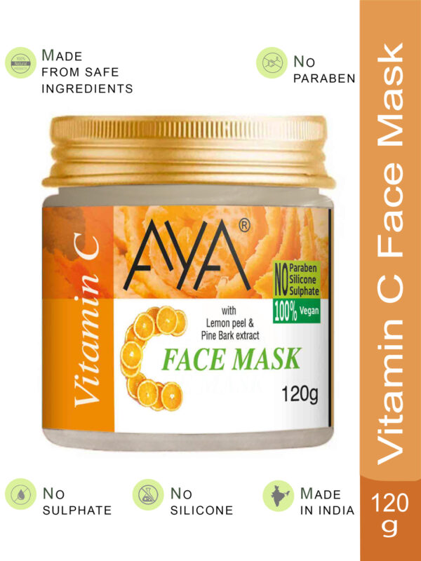 AYA Vitamin C Face Mask, 120 g | No Paraben, No Silicone, No Sulphate |