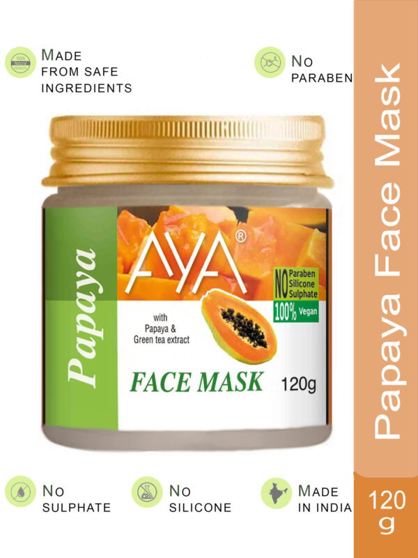 AYA Papaya Face Mask, 120 g | No Paraben, No Silicone, No Sulphate |