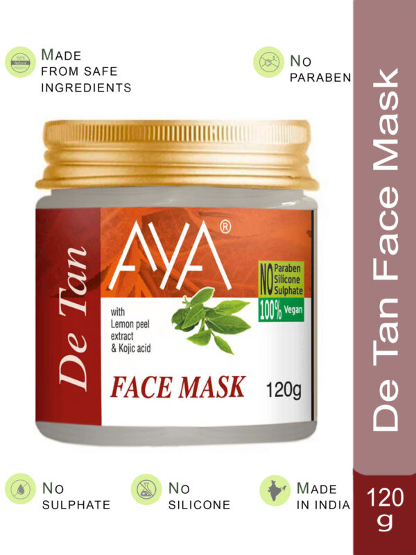 AYA Detan Face Mask, 120 g | No Paraben, No Silicone, No Sulphate |